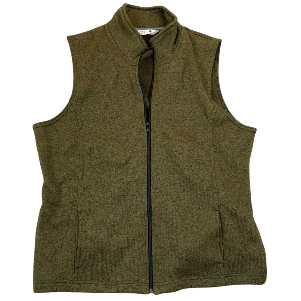 Riders By Lee Womens Vest Jacket Large Fleece Full Zip Stand Collar Outdoors